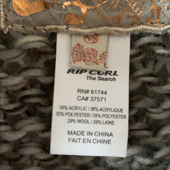 Brown/cream Rip Curl cardigan sweater. Size small - Picture 3 of 5